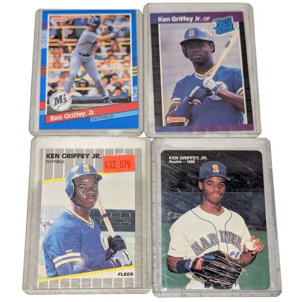 4 Ken Griffey Jr. Baseball Cards