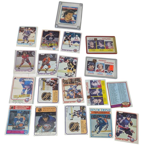 Lot of Assorted Hockey Cards w/ Bossy, Coffey, Gretzky, & More