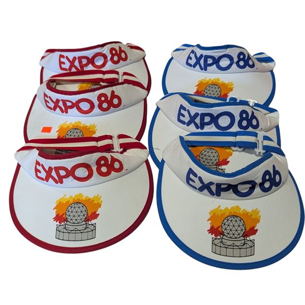 Lot of Expo 86 Advertising Visors