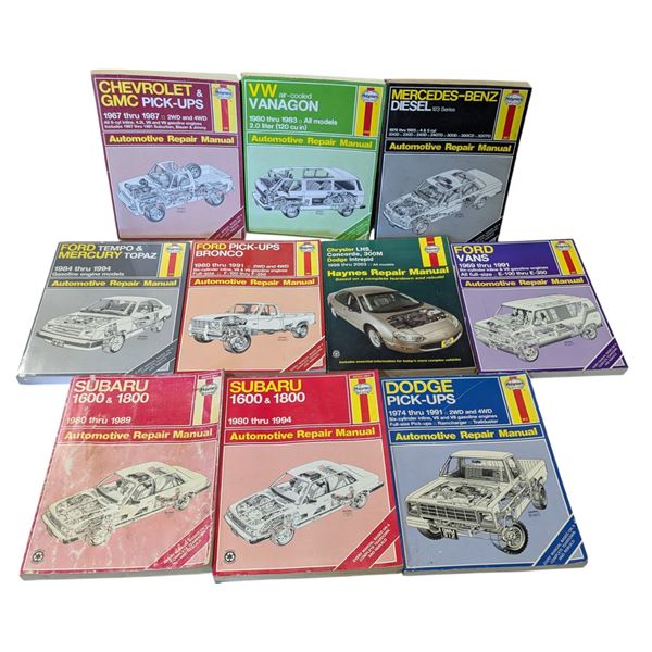Lot of VTG Automobile Repair Manuals