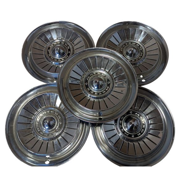 5 VTG Ford Meteor Hubcaps