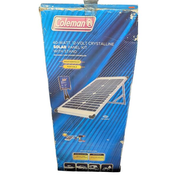 Coleman 40-Watt, 12-Volt Crystalline Solar Panel Kit w/ Stand