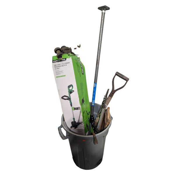 Tool Lot w/ String Trimmer, Shovel, Saw, & More