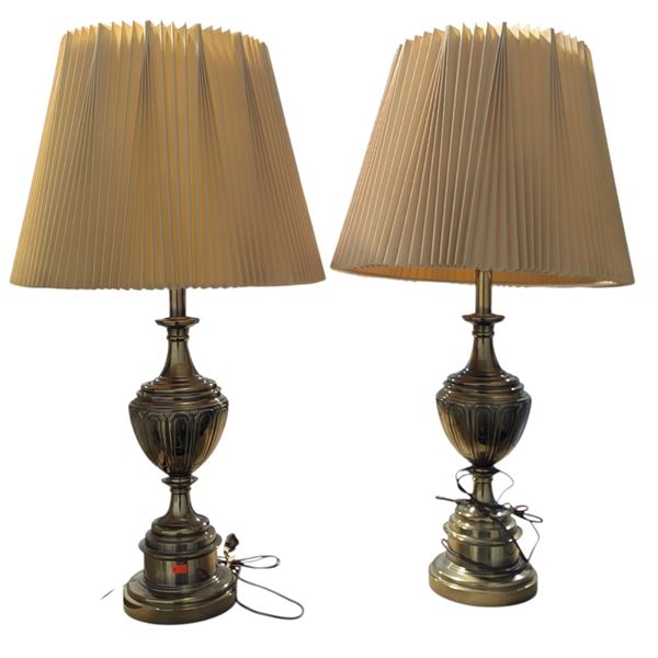 Pair of Brass Table Lamps