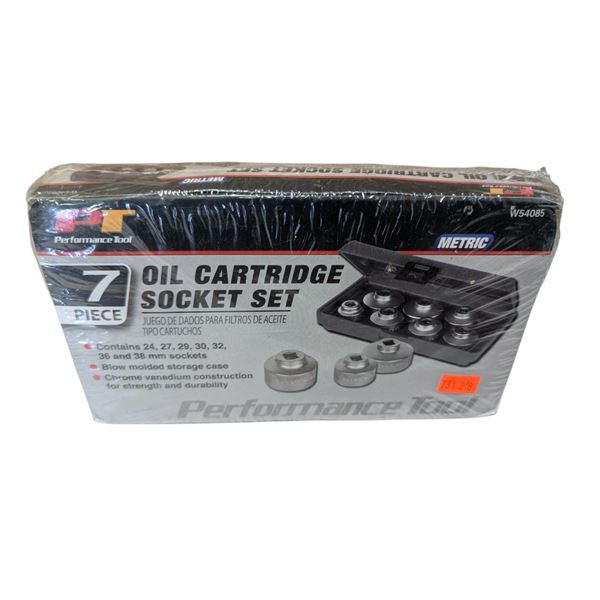 Performance Tool 7 Pc. Oil Cartridge Socket Set