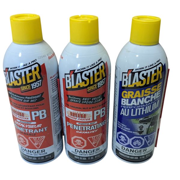2 Blaster Penetrating Catalysts & Blaster White Lithium Grease