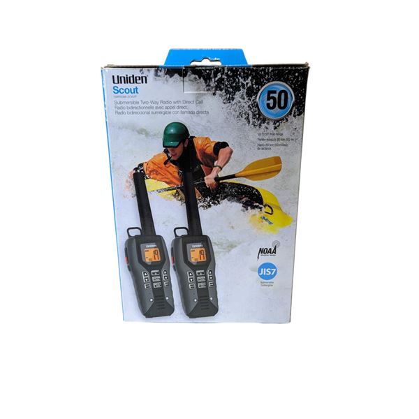 2 Uniden Scout Submersible Walkie Talkies
