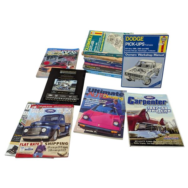 Lot of Automobile Manuals & Magazines