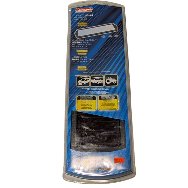 Coleman 2.5 Watt Solar 12V Battery Maintainer
