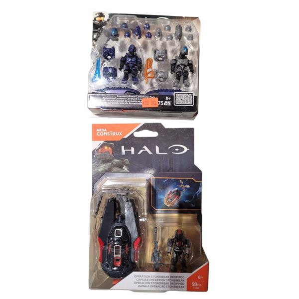 Mega Bloks Halo Covenant Armor Customizer Pack & Operation Stonebreak Drop Pod
