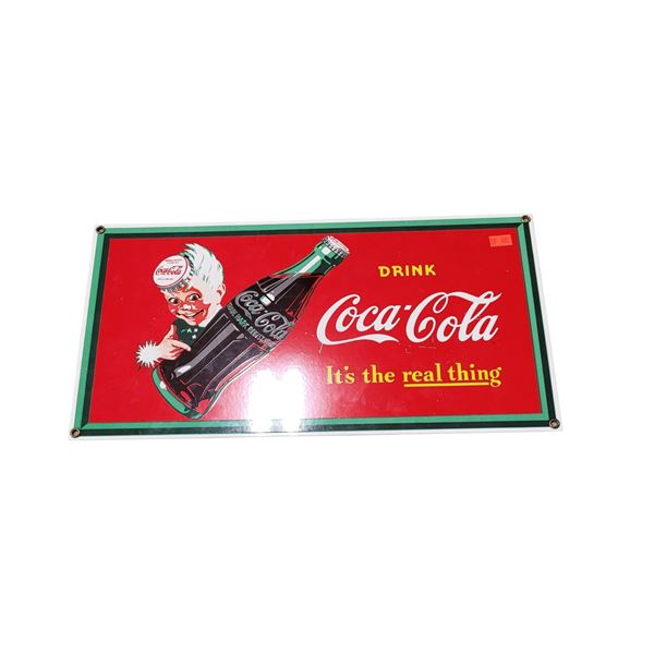 Porcelian Drink Coca-Cola Advertising Sign