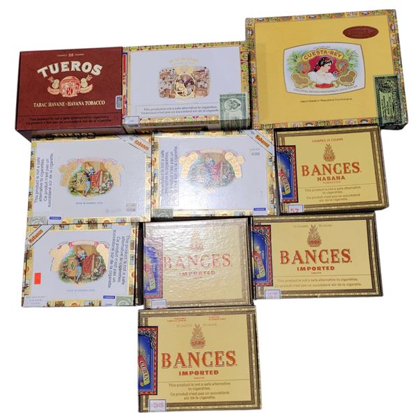 Lot of Assorted Cigar Boxes