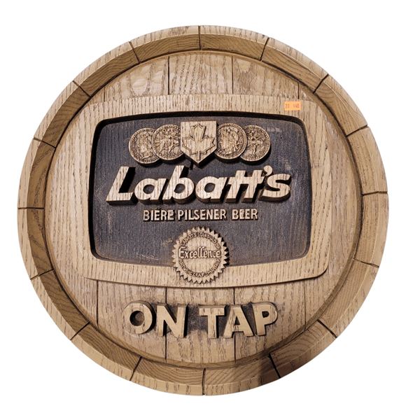 Wooden Labatt's Pilsner on Tap Sign