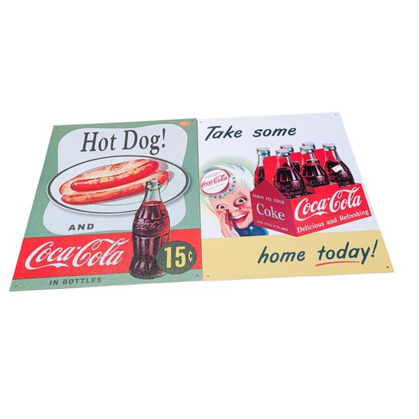 2 Coca-Cola Advertising Signs