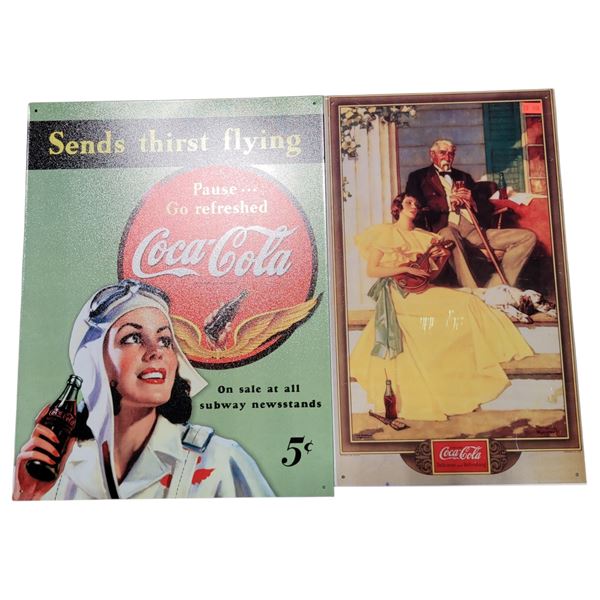 2 Coca-Cola Advertising Signs
