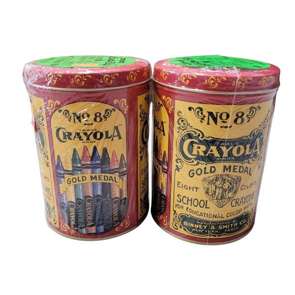 2 Sealed VTG-Style Crayola Crayons w/ Limited Edition Cannister