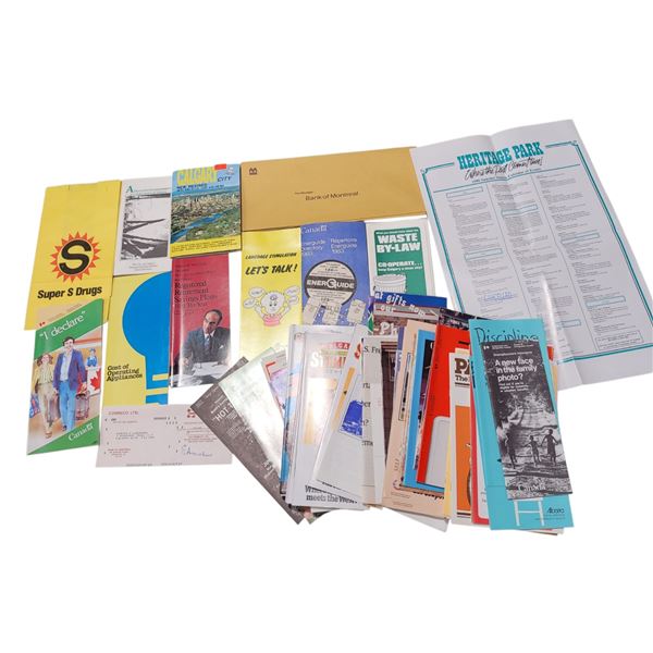 Lot of VTG Paper Ephemera w/ Road Maps, Brochures, & More