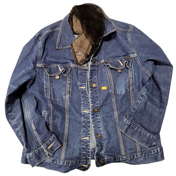 Denim Jacket w/ Faux Fur Collar