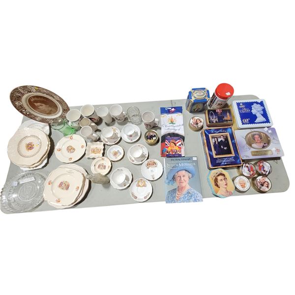 The Royal Family Lot w/ Plates, Mugs, Tins, & More