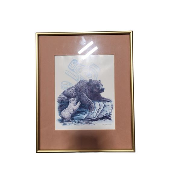 Framed "The Bear" Print by Sue Coleman
