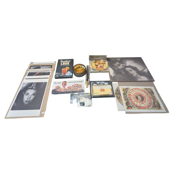 Variety Lot: PLayboy Collectible, Knife, Prints, & More