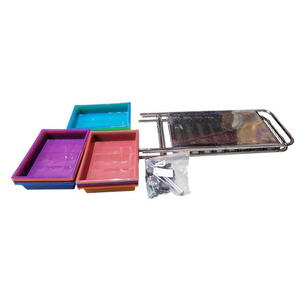 Organizer With Colourful Tray Drawers