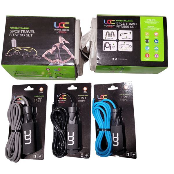 New Product: 5pcs Travel Fitness Set & 3 Jump Ropes