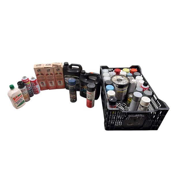 Assorted Products: Antifreeze, Starting Fluid, Wax, Paint, & More (Mix Of New & Opened)