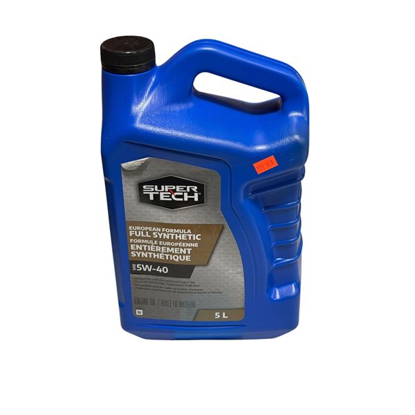 New Super Tech European Formula Full Synthetic Oil 5W-40 Jug