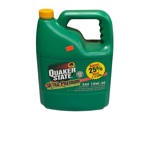 New Quaker State Full Synthetic Oil 10W-30 Jug