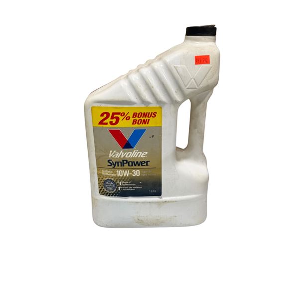 New Valvoline Synthetic Oil 10W-30 Jug