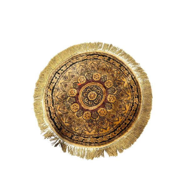 Beautiful Small Size Vintage Tassel Area Rug
