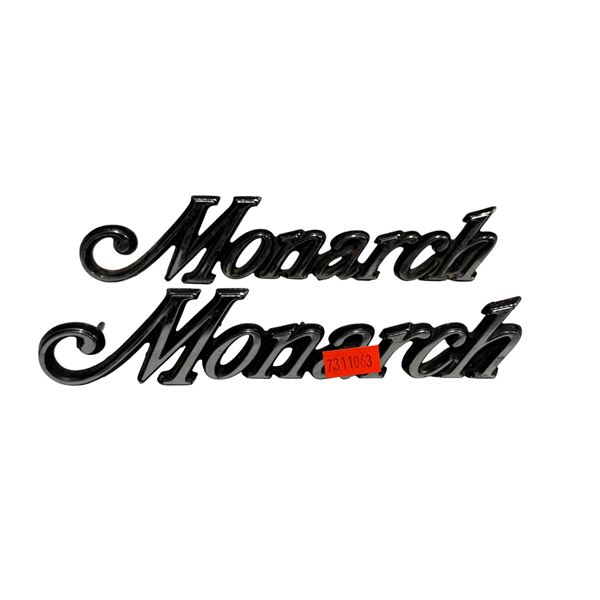 2 Vintage Monarch Car Emblems