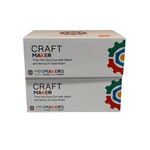 2 New Craft Maker 7mm Hot Glue Gun With Stand