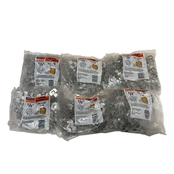6 New Bags Of Simpson Strong-Tie Plywood Sheathing Clips 1/2"