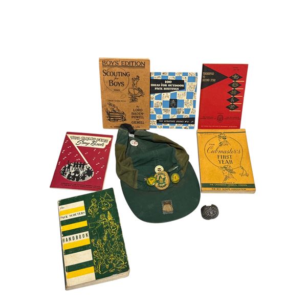 Vintage Boy Scouts Collectibles: Hat & Books