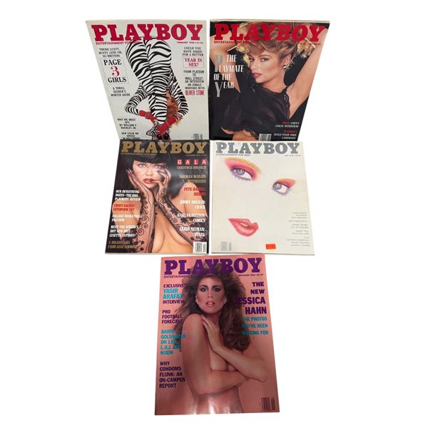 5 Playboy Magazines