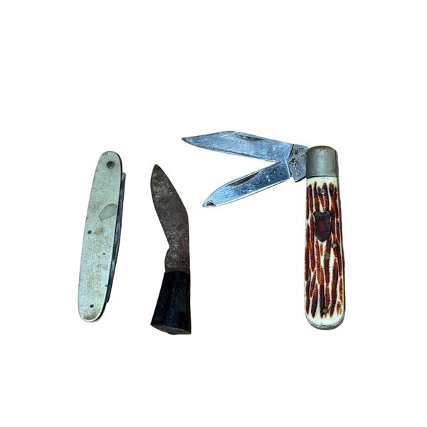 2 Folding Knives & Spearhead