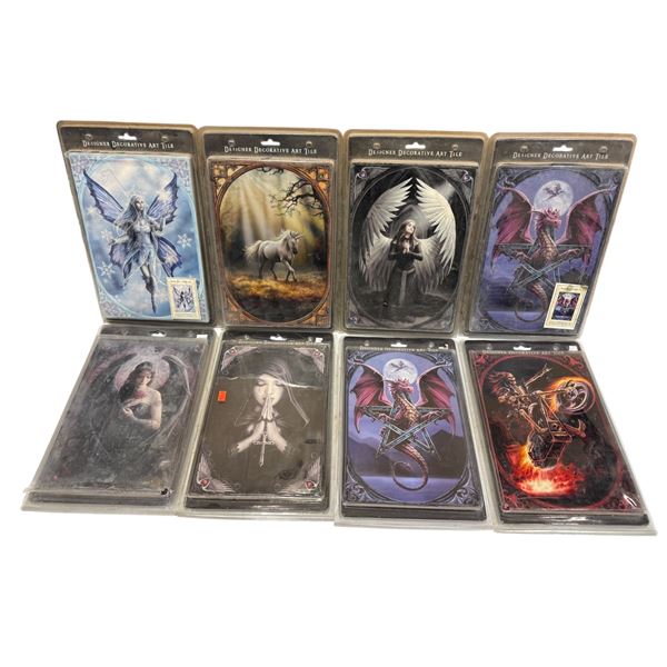 8 New Old Stock Decorative Art Tiles