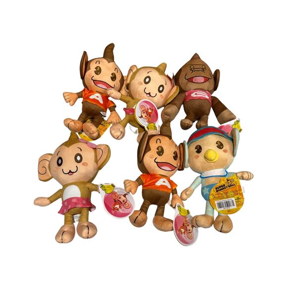 6 New Super Monkey Ball Plush Dolls