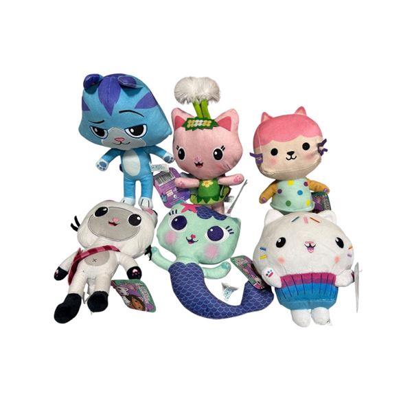 6 New Gabby's Dollhouse Plush Dolls