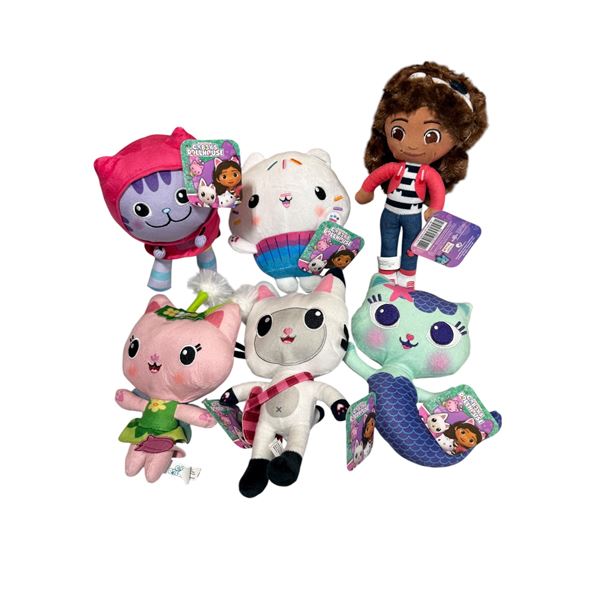 6 New Gabby's Dollhouse Plush Dolls