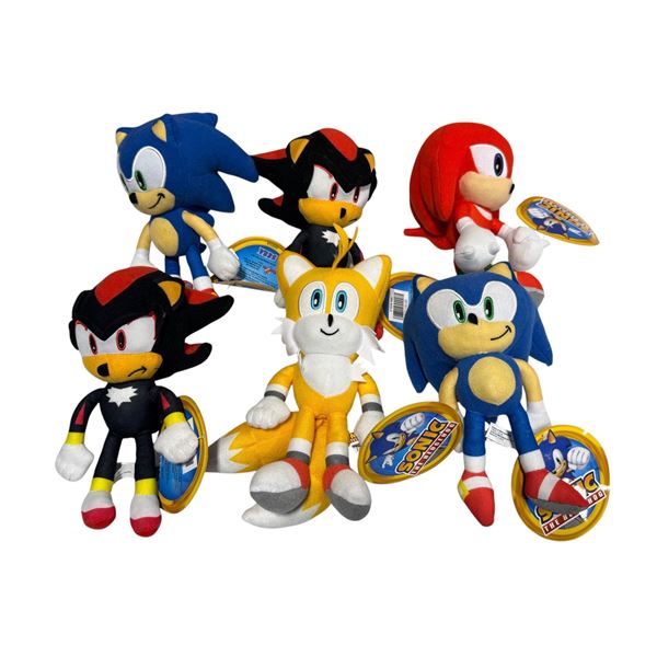 6 New Sonic The Hedgehog Plush Dolls