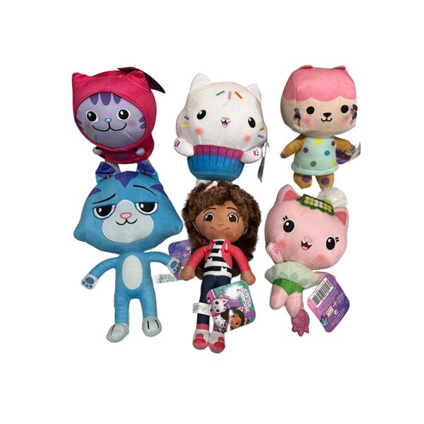 6 New Gabby's Dollhouse Plush Dolls