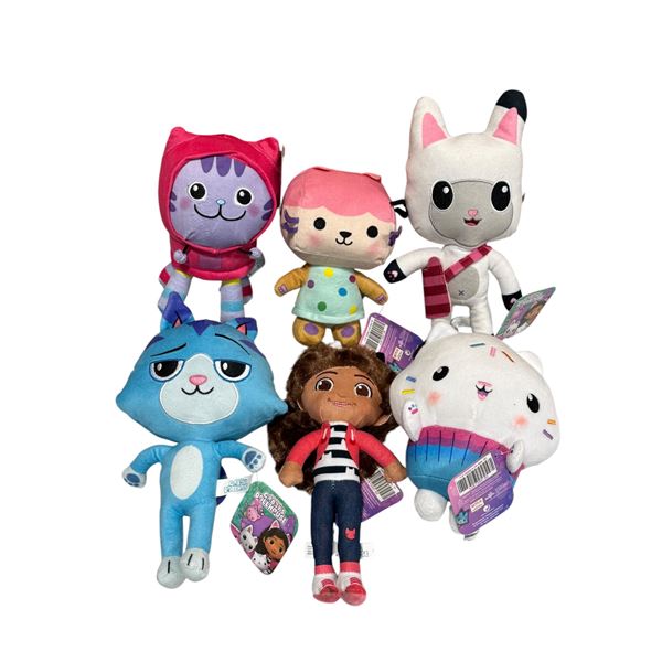 6 New Gabby's Dollhouse Plush Dolls