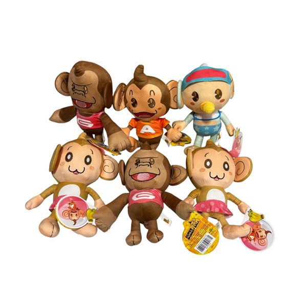 6 New Super Monkey Ball Plush Dolls