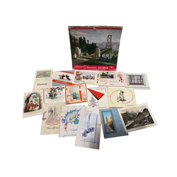 1946 Vancouver Calendar & Vintage Postcards