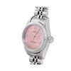 Image 2 : Rolex Ladies Stainless Steel Salmon Roman 18K White Gold Fluted Quickset Datejust Watch