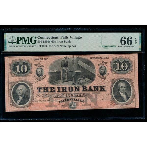 1850s Valls Village CT Obsolete PMG 66EPQ