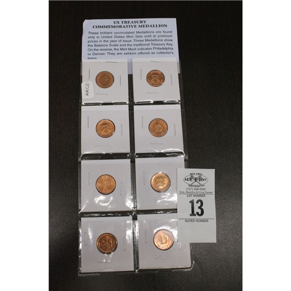 US Treasury Medallions Set - 8